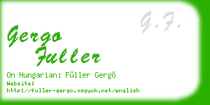 gergo fuller business card